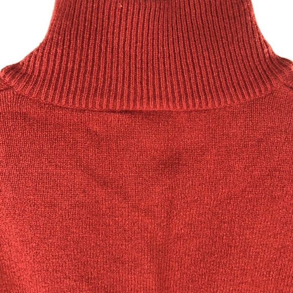 Jos A Bank Mens Size XL Lambs Wool Blend 1/4 Zip Red Sweater Mock Neck Pullover - Picture 10 of 14